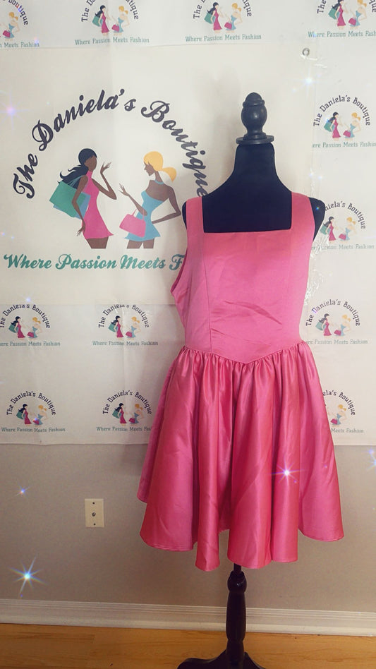 Short Pink Sleeveless Dress