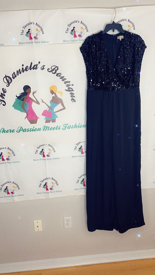Black Sequins Jumpsuit