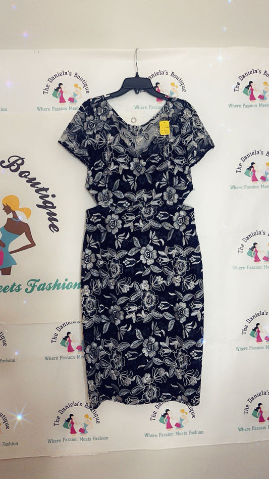 Black Floral Sleeveless Dress