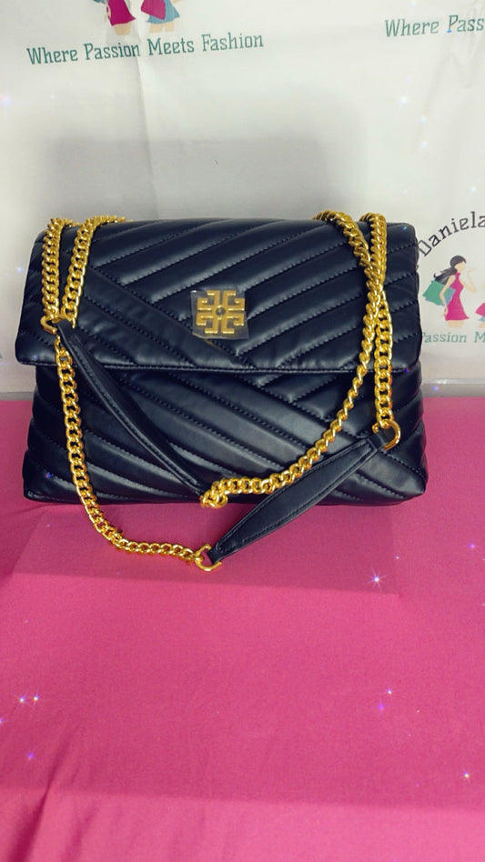 Black and Gold Shoulder Bag