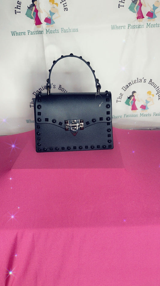 Black Studded Handbag