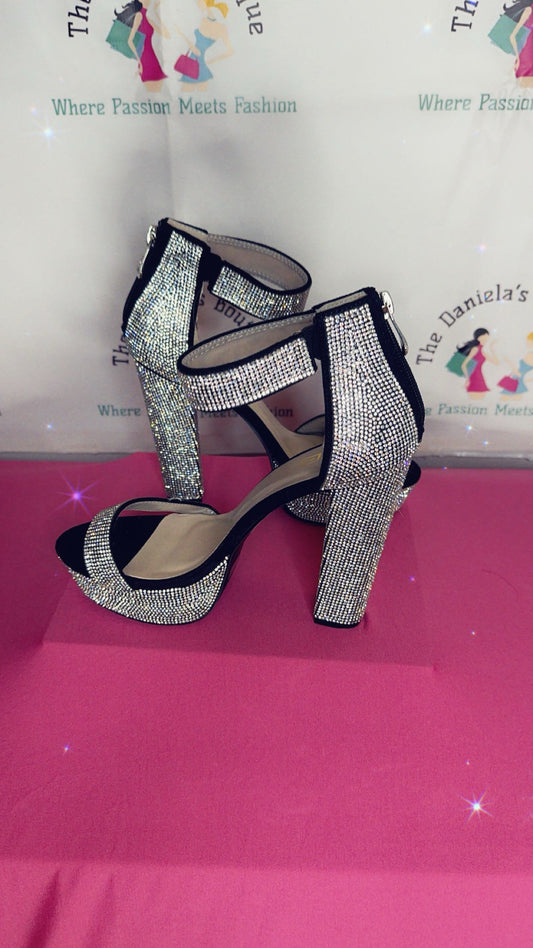 Bedazzled Strap Platform Heel